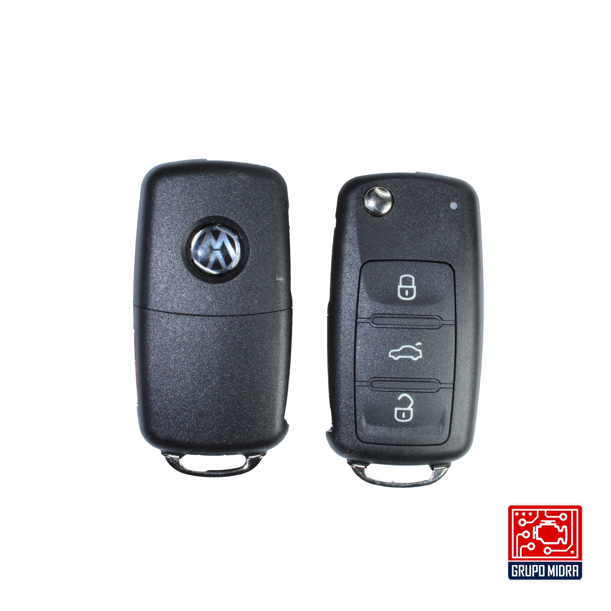 VW-A14. Carcasa de llave remota Flip 3+1 botones. - Image 2