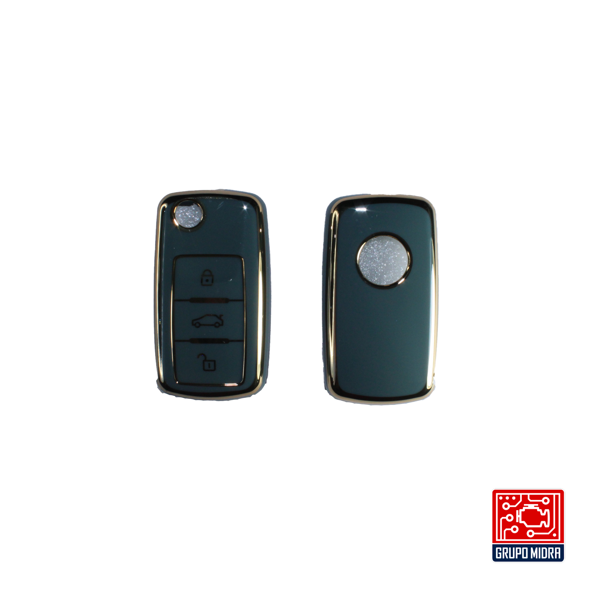 Funda PREMIUM gris. Para llave VOLKSWAGEN - Image 2