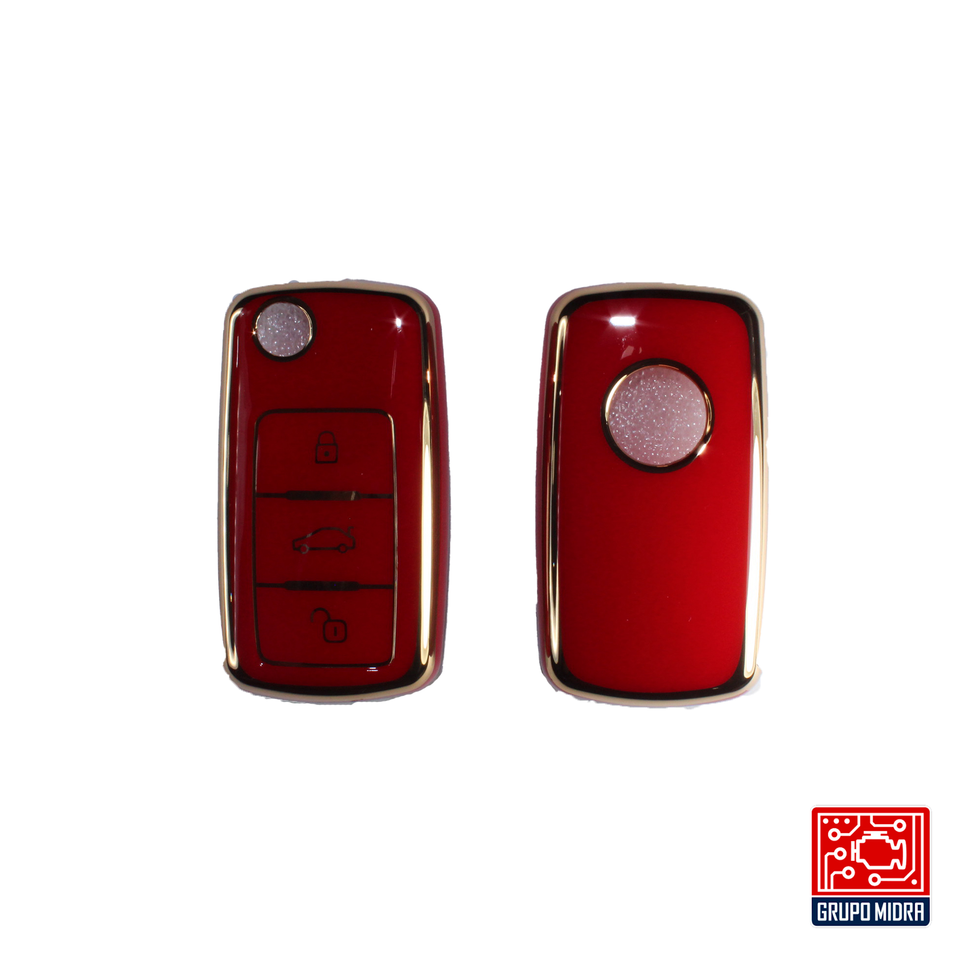 Funda PREMIUM roja. Para llave VOLKSWAGEN - Image 2