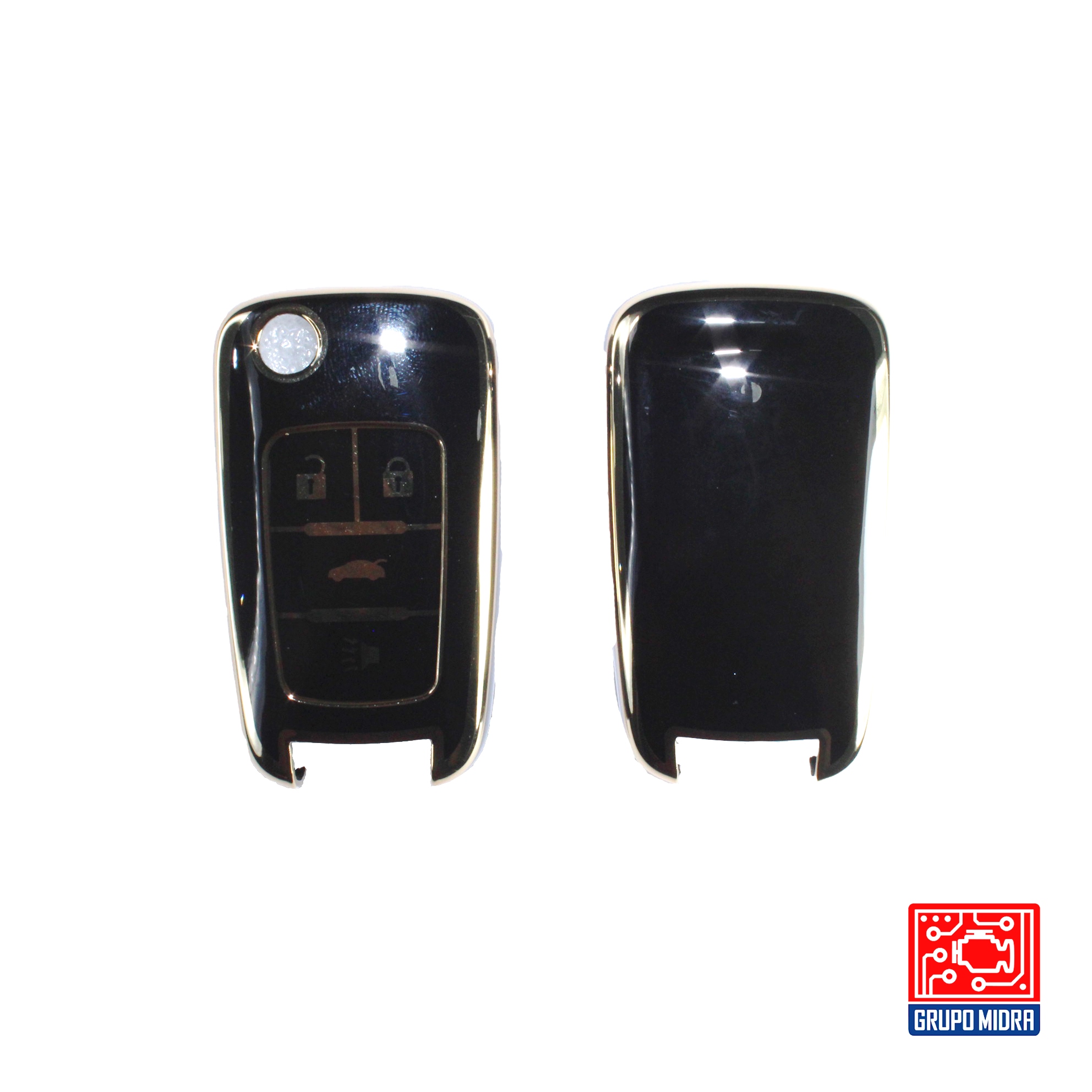 Funda PREMIUM negra. Para llave CHEVROLET - Image 2