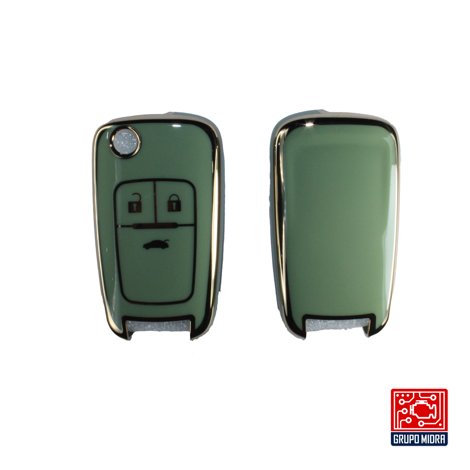 Funda PREMIUM verde. Para llave CHEVROLET - Image 2