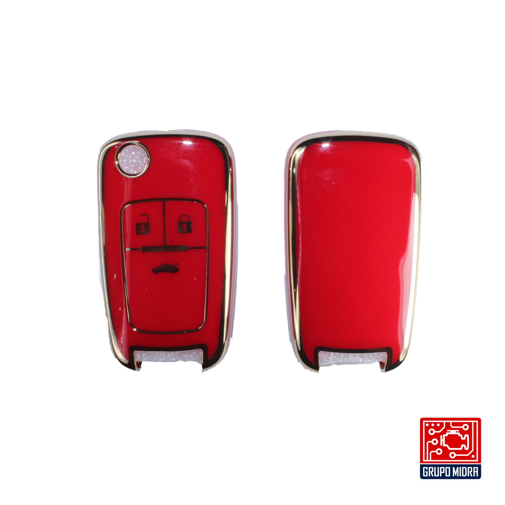Funda PREMIUM roja. Para llave CHEVROLET - Image 2