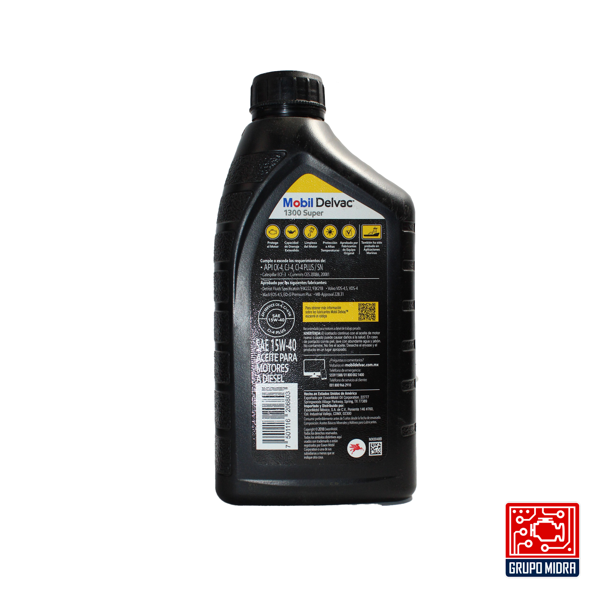 Mobil Delvac 1300 Super 15w-40 Synthetic Blend (946 ml) - Image 2