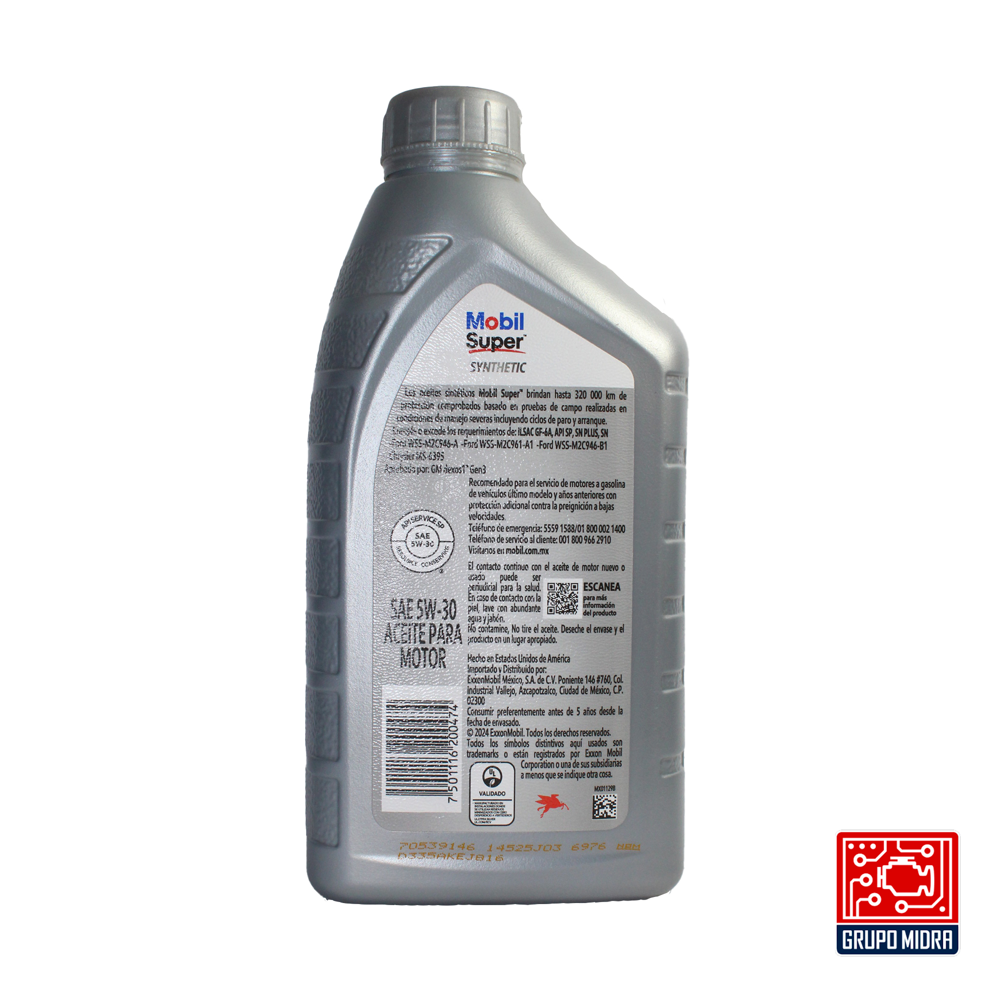 Mobil Super 5W-30 Full Synthetic Aceite de Motor (950 ml). - Image 2