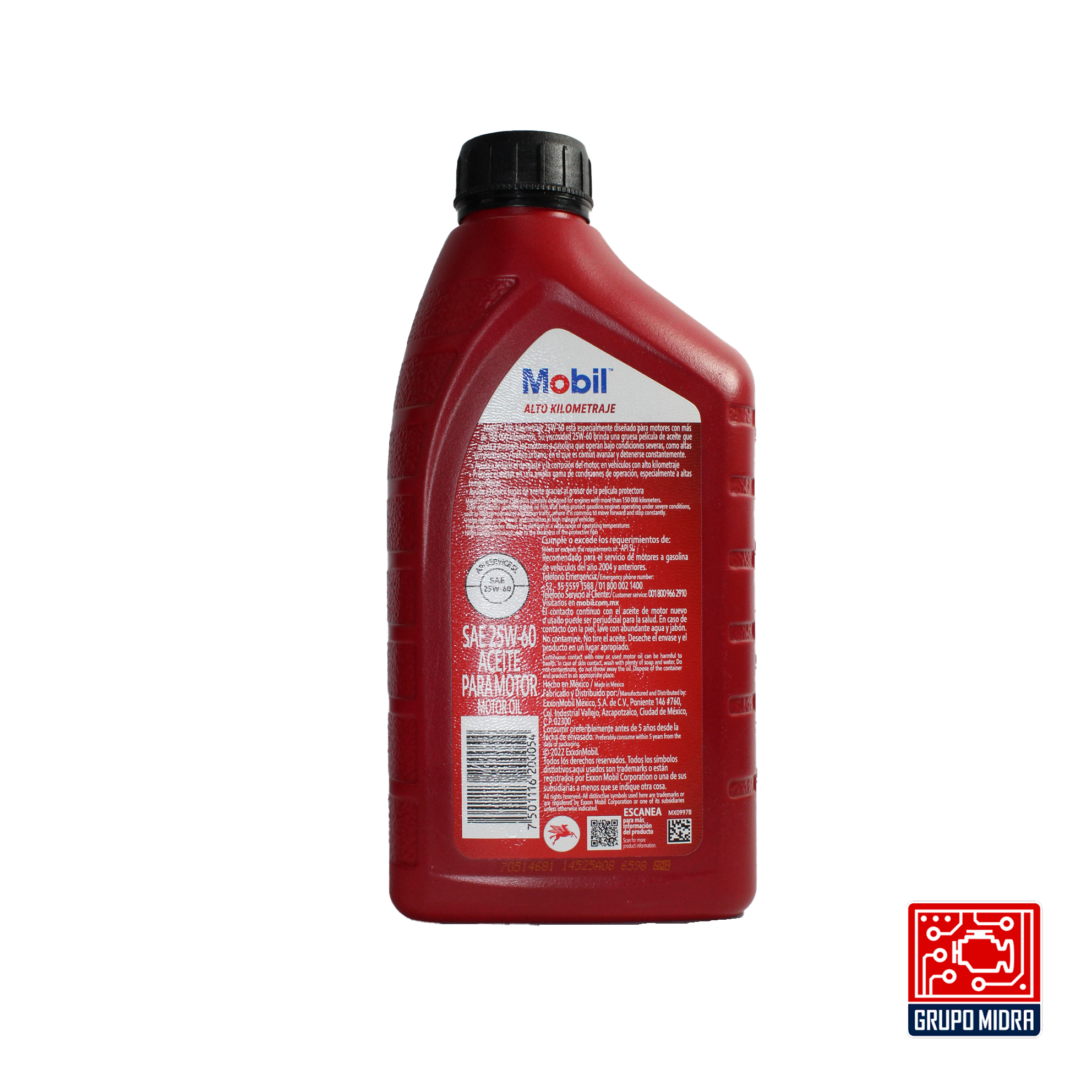 Mobil Alto Kilometraje, Aceite Para Motor 25w-60 Multigrado (946 ml) - Image 2