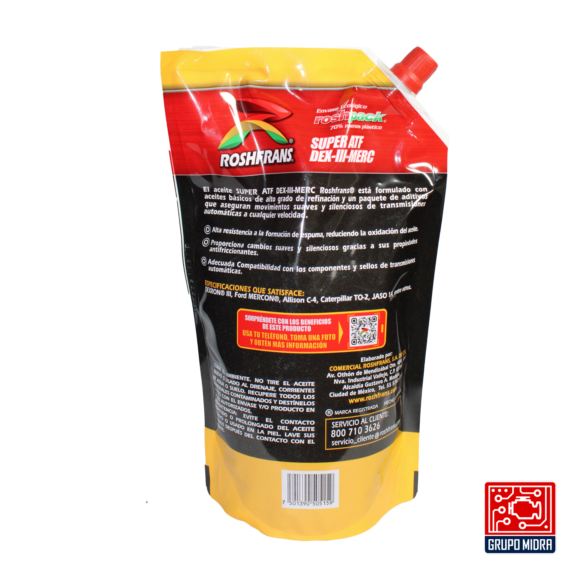 Roshfrans Super ATF. Aceite para Transmisión Automática, DEX-III-MERC (950 ml) - Image 2