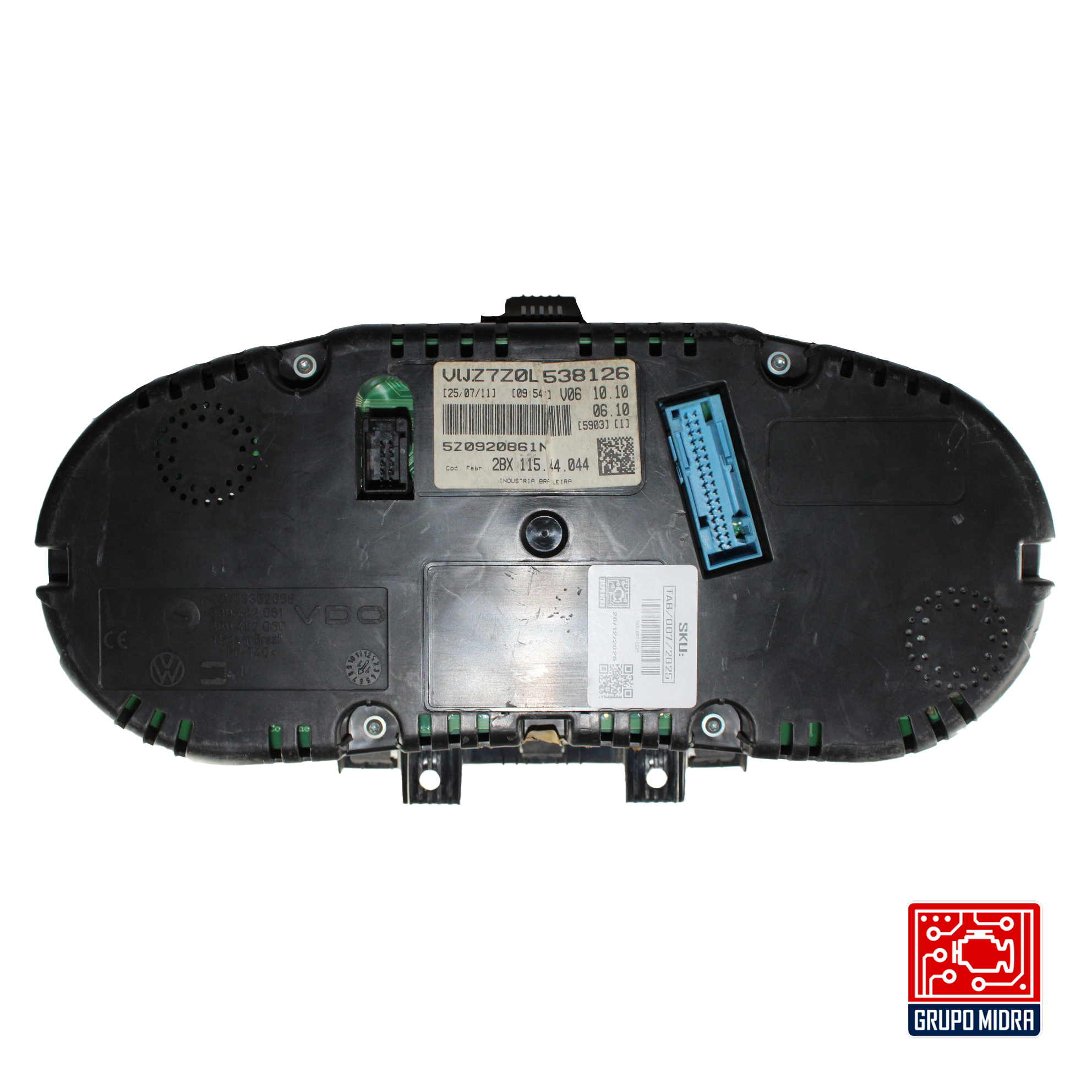 Cluster Velocímetro, VW Cross Fox 2012, Negro. - Image 2