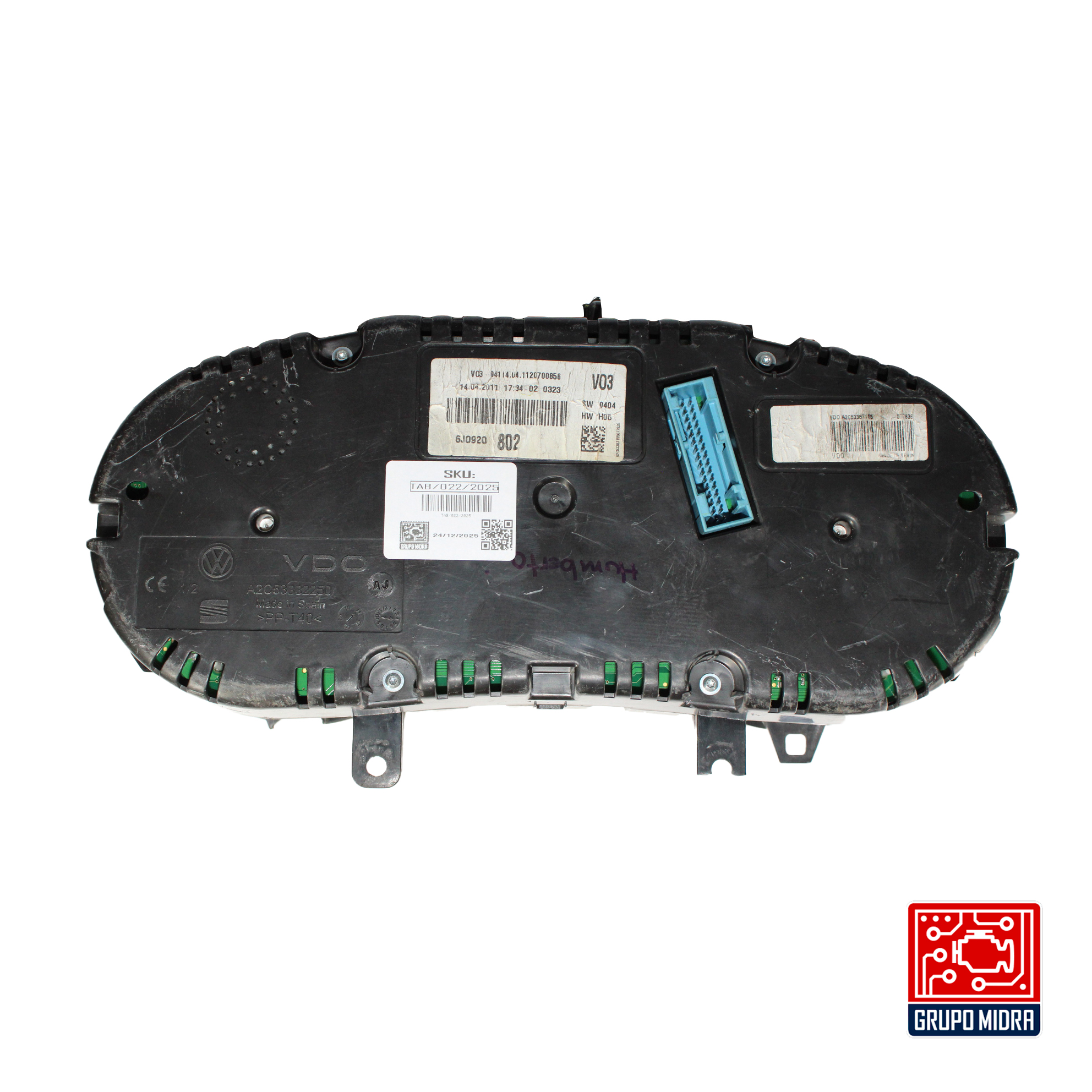 Cluster Velocímetro, SEAT Ibiza 2.0, 2012, Negro. - Image 2