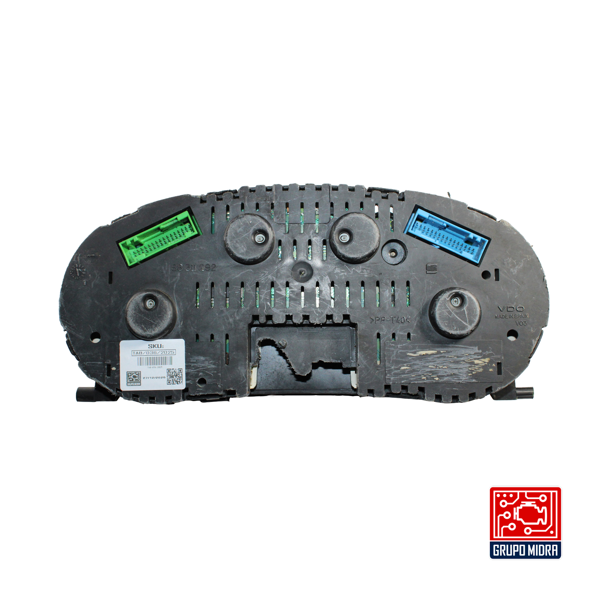 Cluster Velocímetro, SEAT Ibiza, 2.0L, 1993-2002, Negro. - Image 2