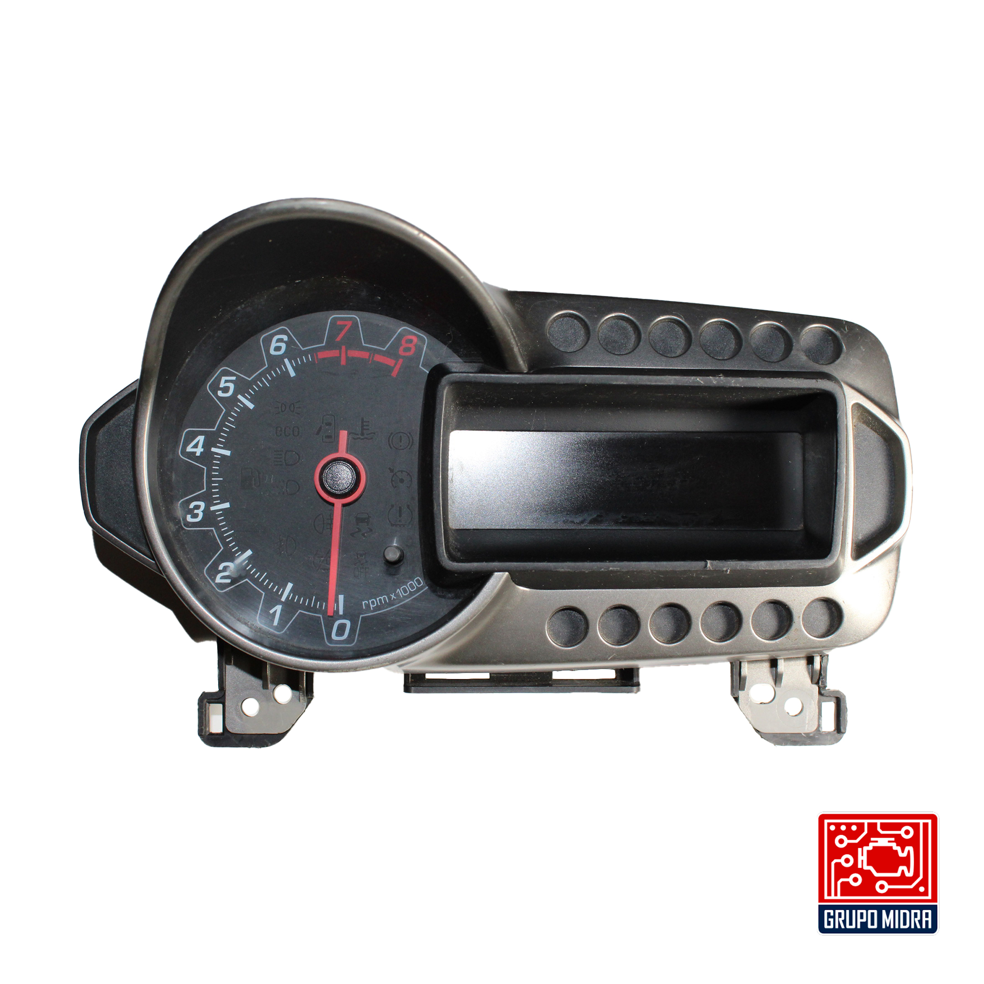 Cluster Velocímetro, Chevrolet Sonic, 1.6L, 2012-2016, Gris y Negro.