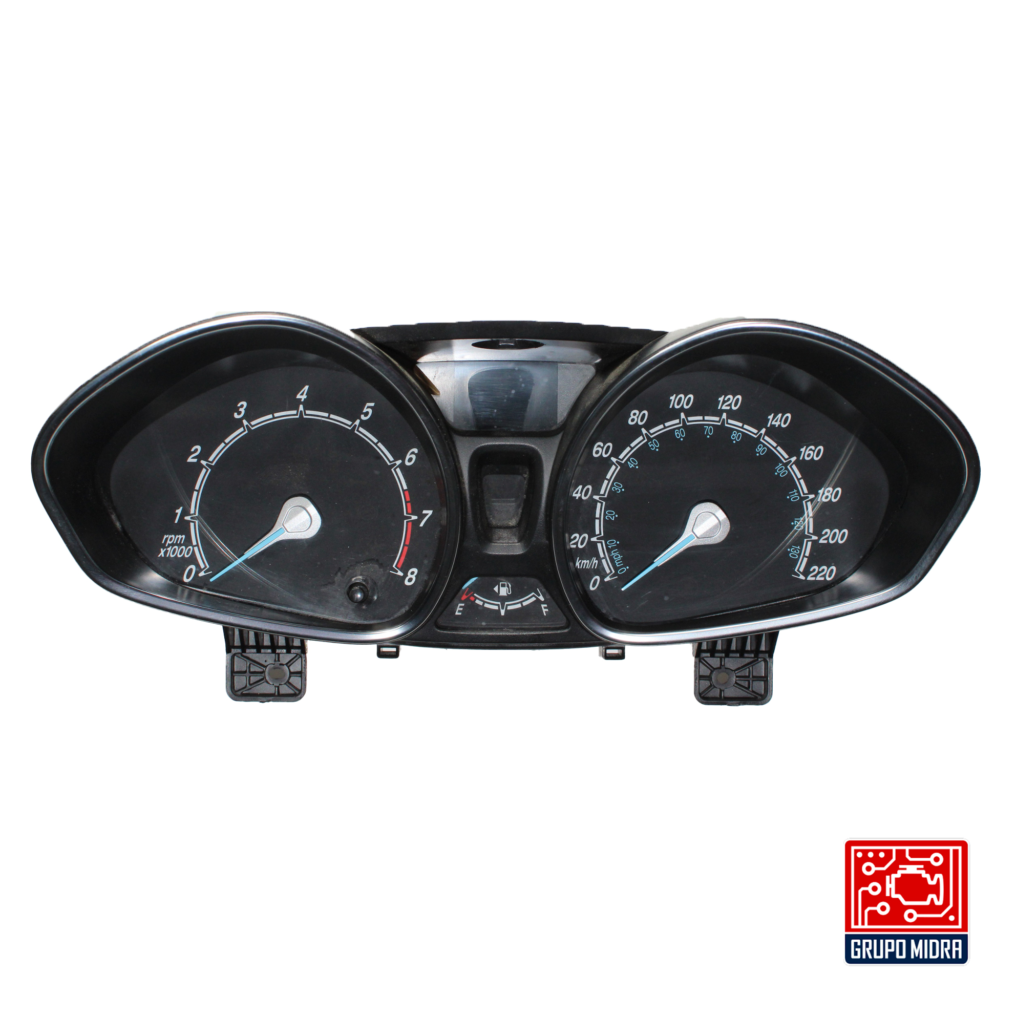 Cluster Velocímetro, Ford Fiesta, 2011-2015, Negro.