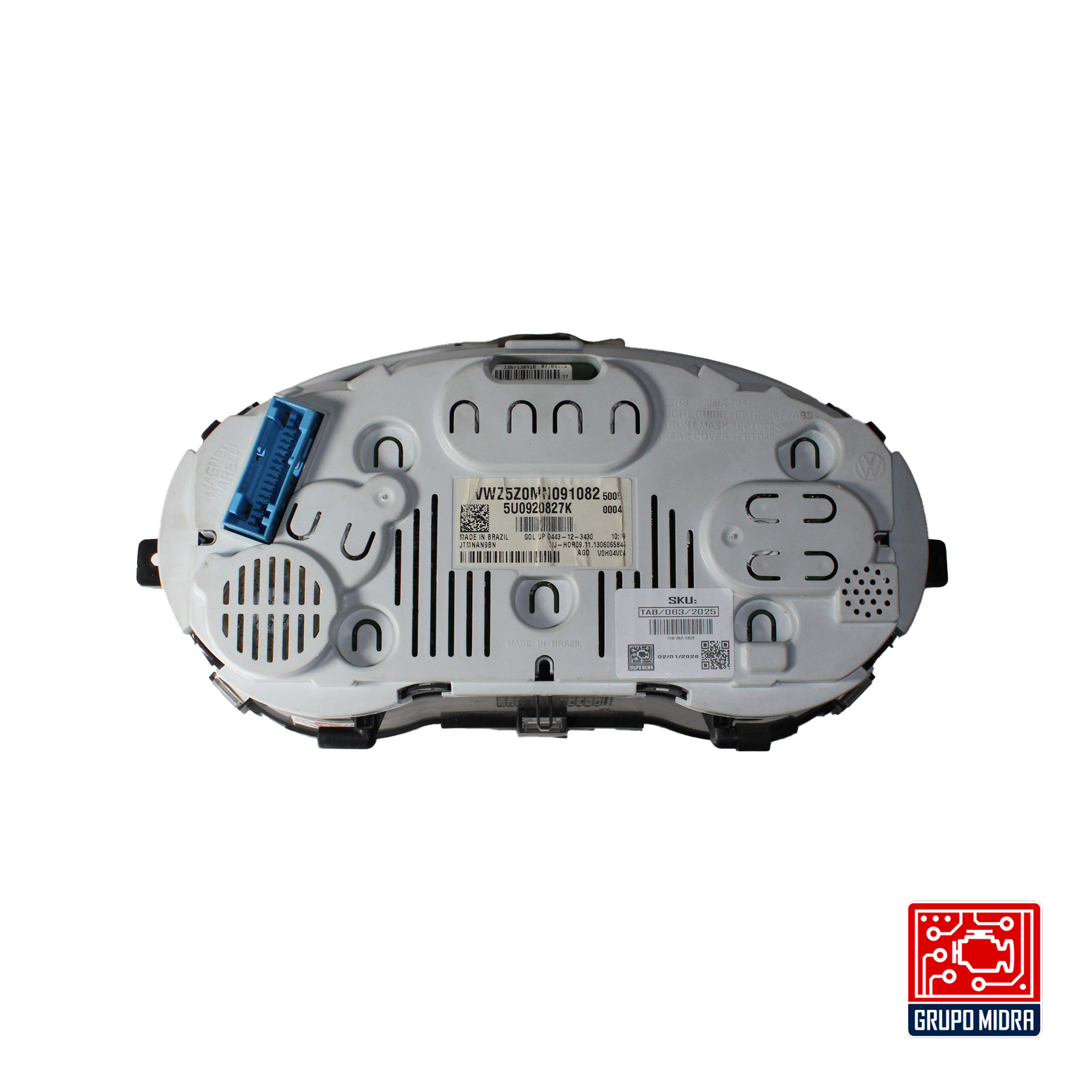 Cluster Velocímetro, VW Gol, 2008-2013, Negro. - Image 2