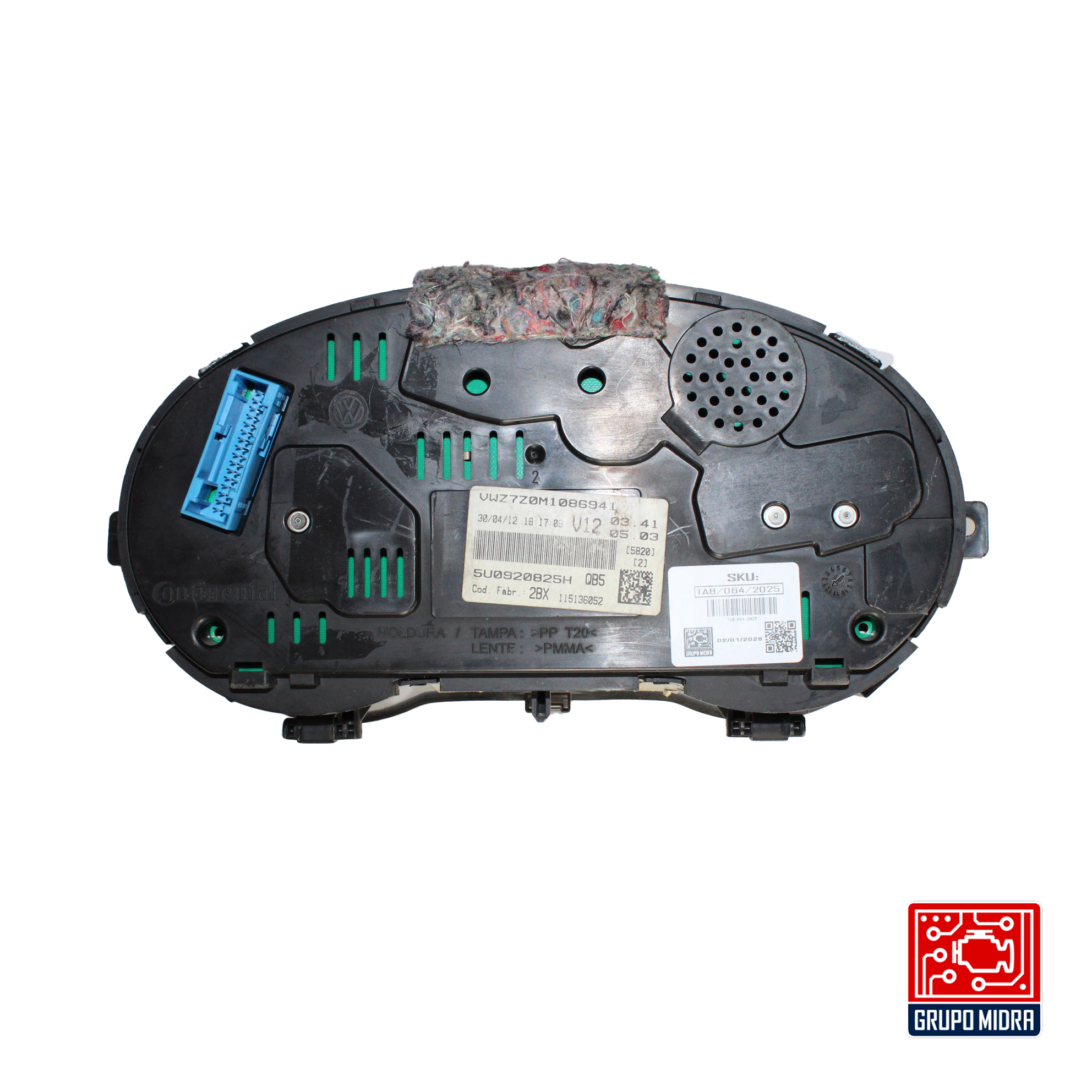 Cluster Velocímetro, VW Gol/Saveiro, 2009-2013, Negro. - Image 2