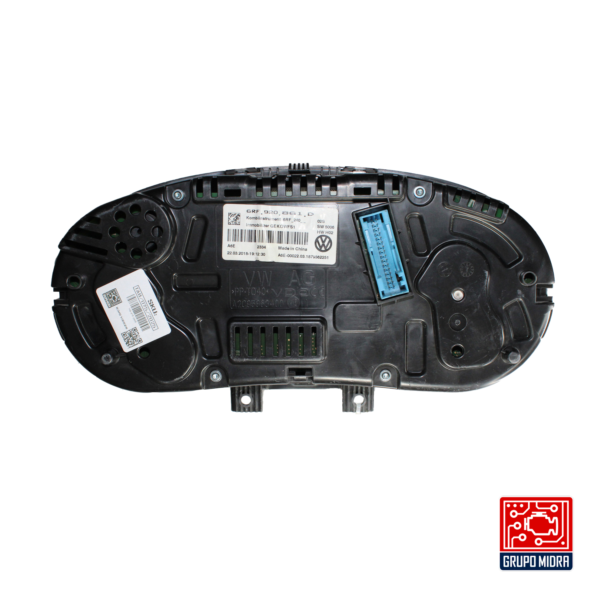 Cluster Velocímetro, VW Vento 2014 - 2020, Negro. - Image 2