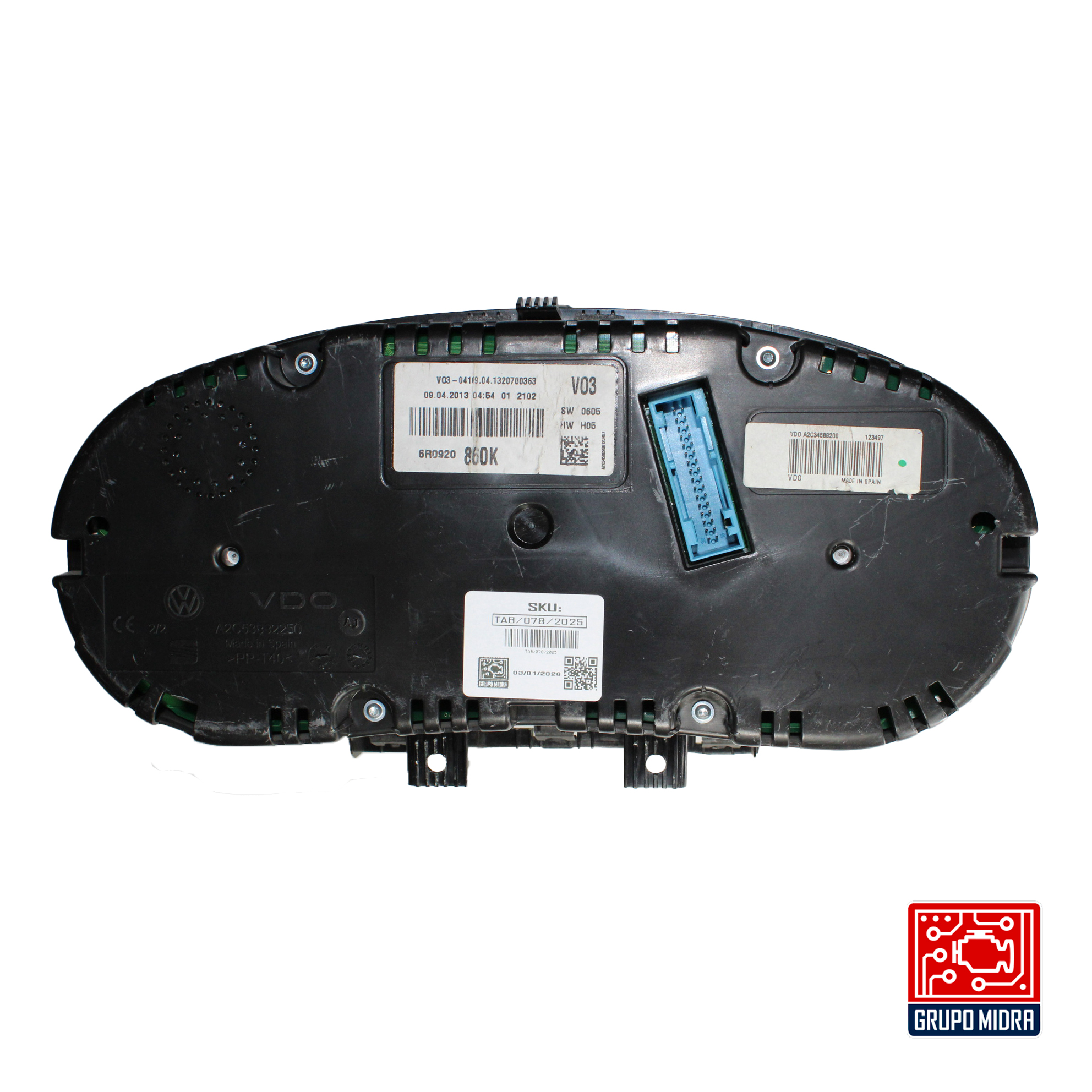 Cluster Velocímetro, VW Vento DIESEL 2014 - 2020, Negro. - Image 2
