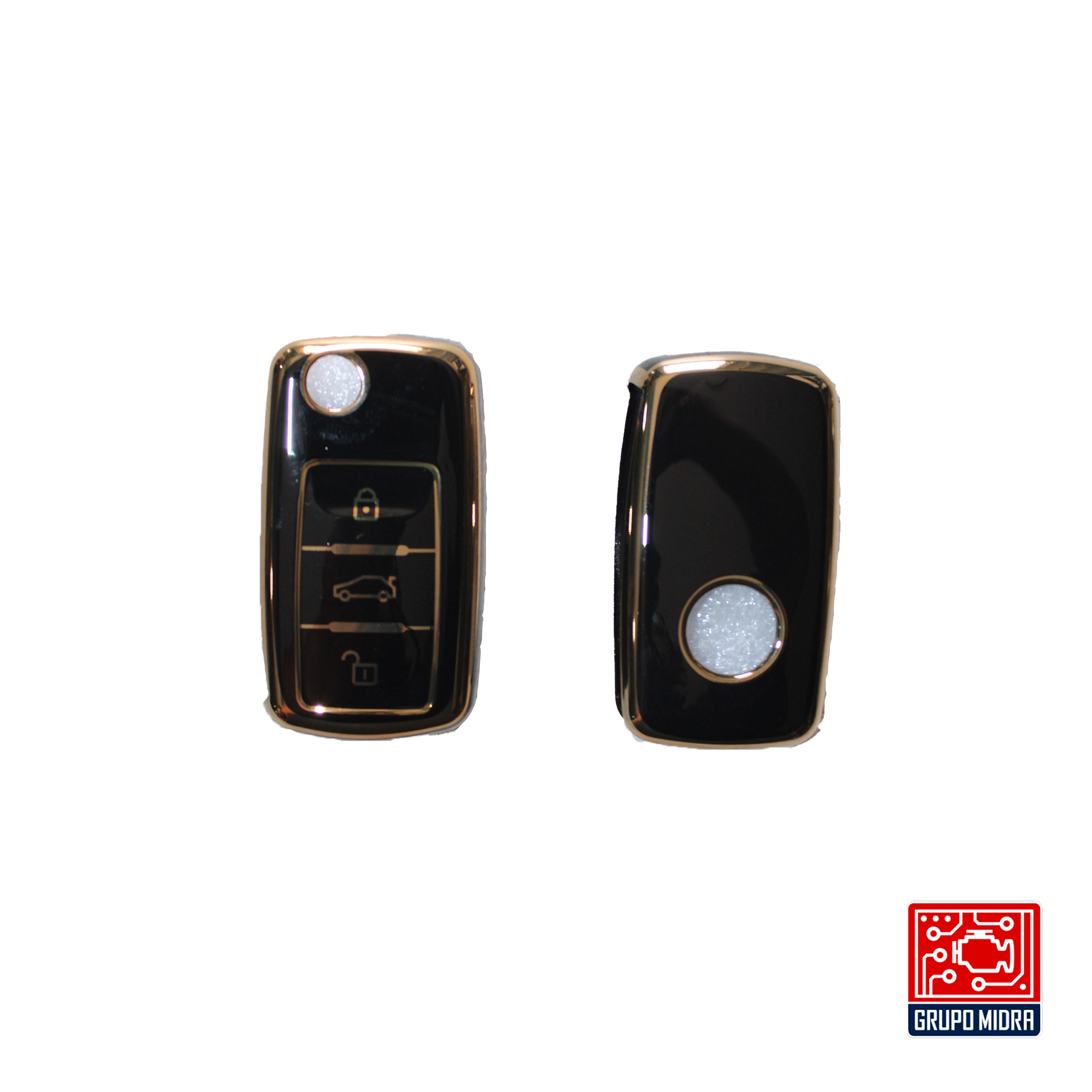 Funda PREMIUM negra. Para llave VOLKSWAGEN. - Image 3