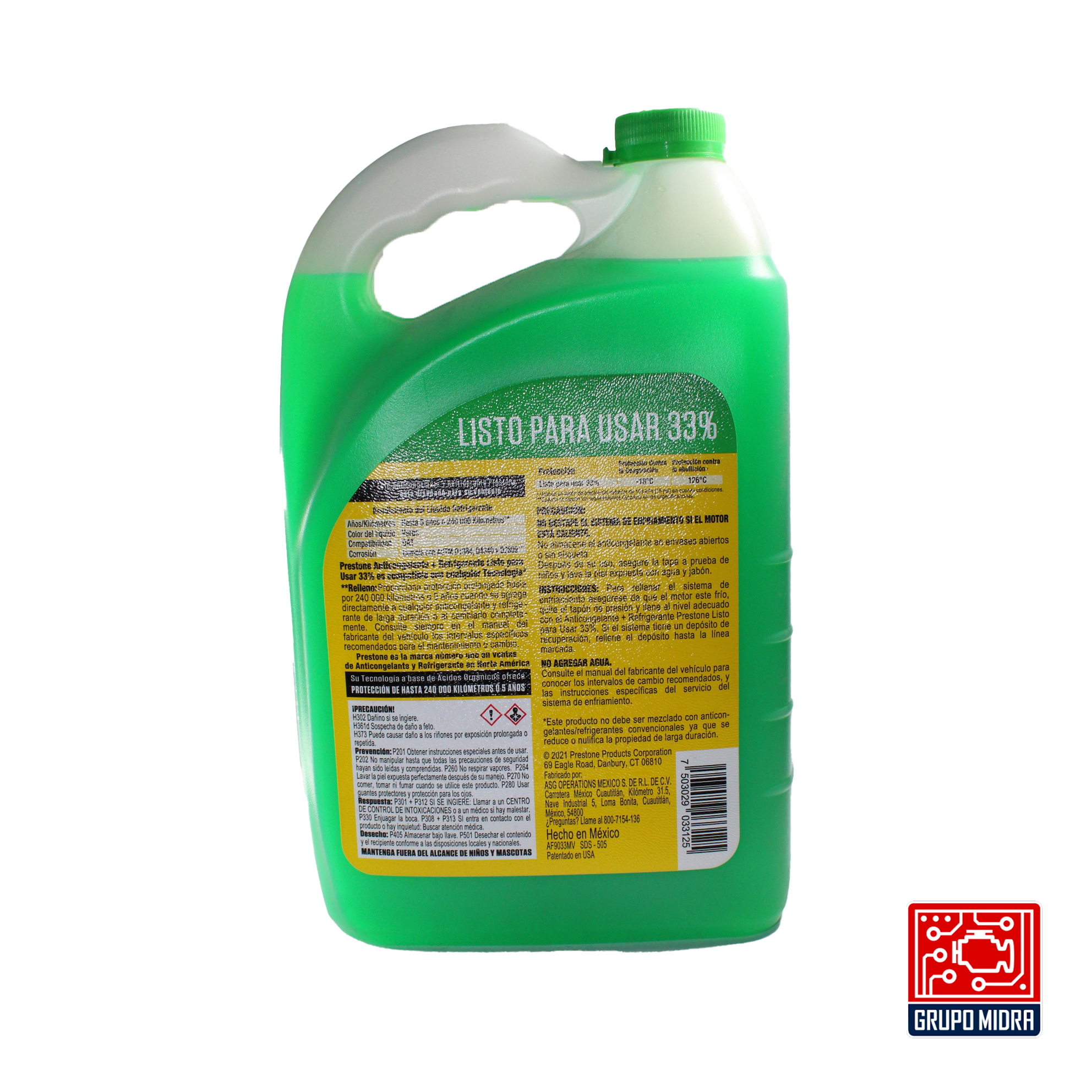 Anticongelante Prestone Verde 33% Galón (3.78L) - Image 2