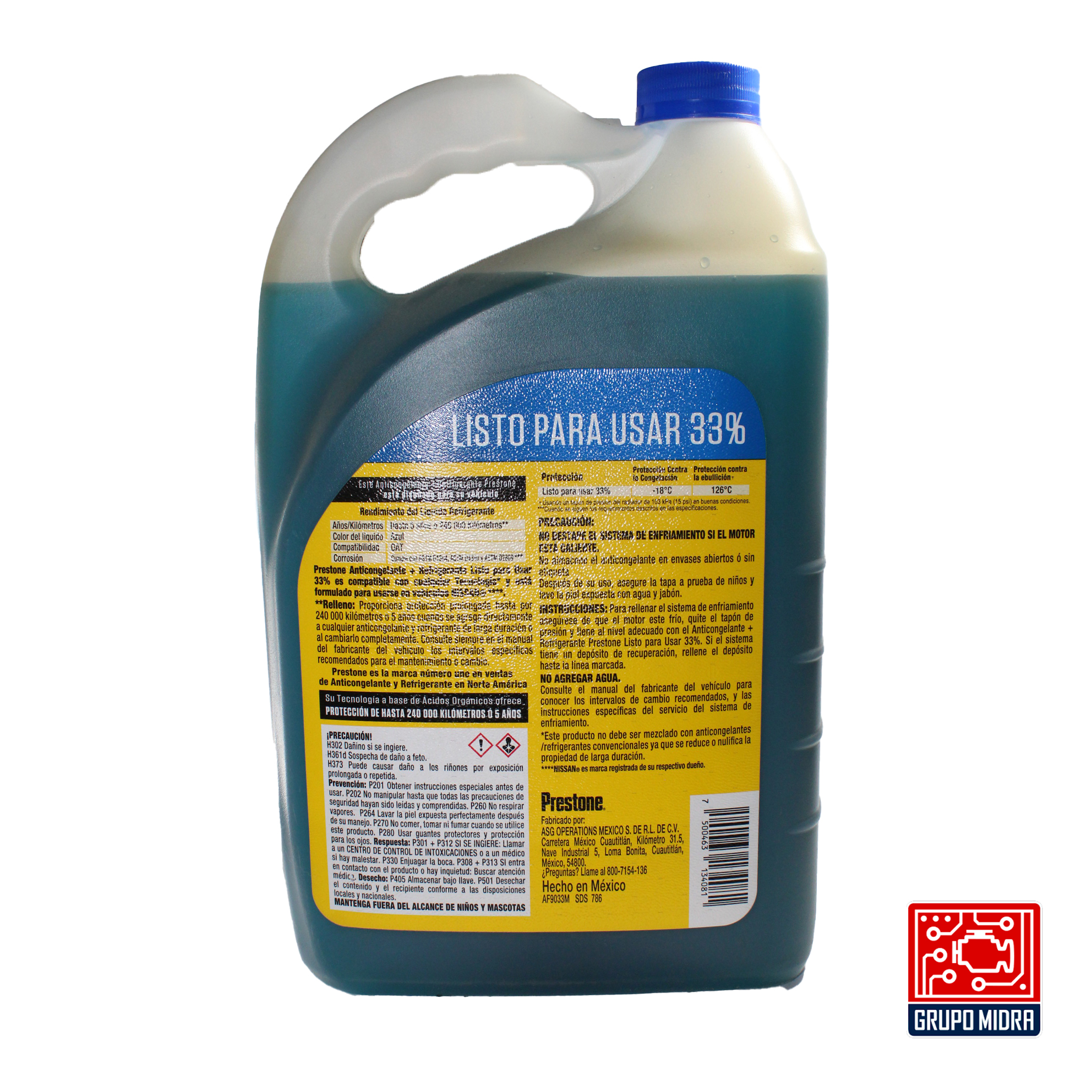 Anticongelante Azul Prestone Galón (3.78L) Nissan - Image 2