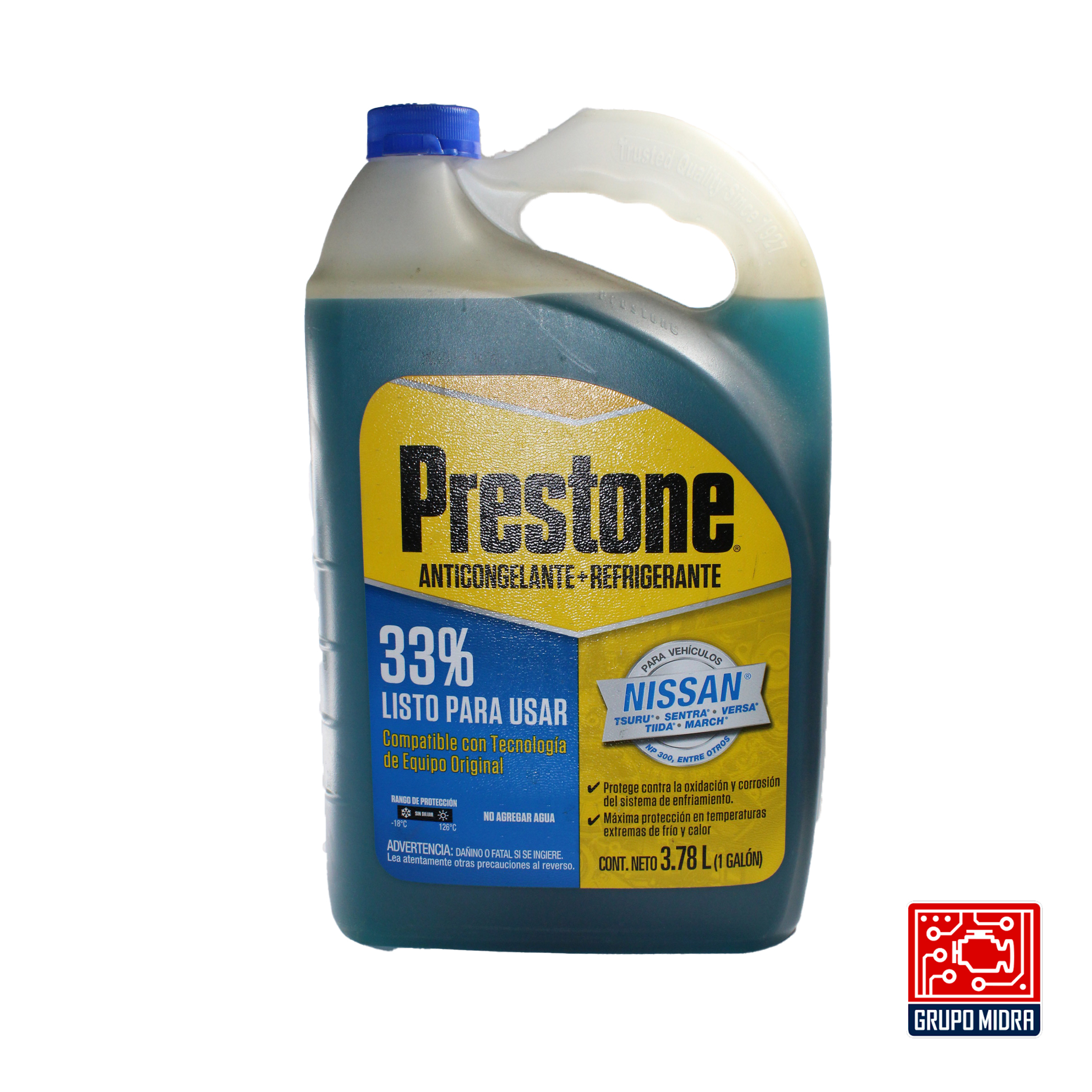 Anticongelante Azul Prestone Galón (3.78L) Nissan