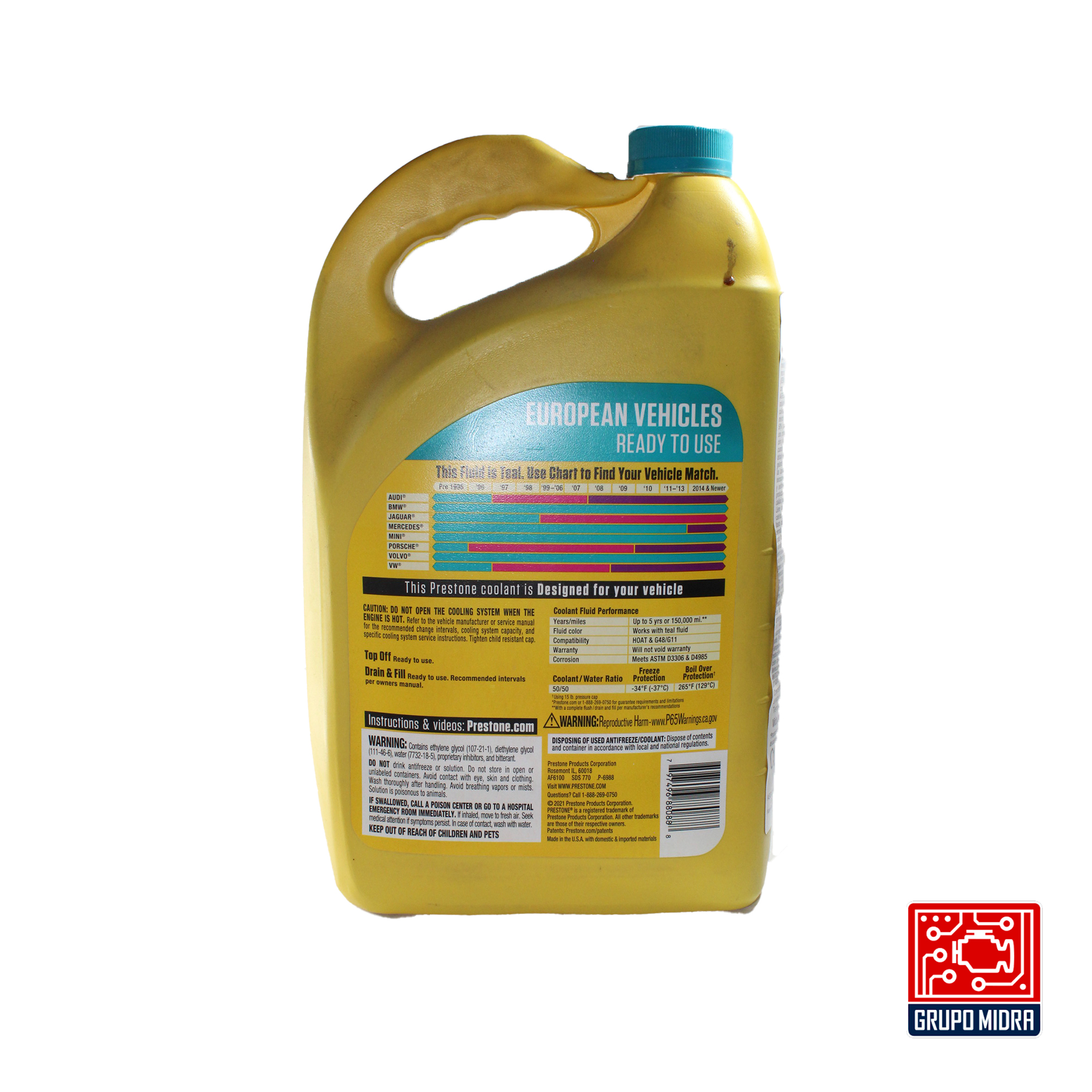 Anticongelante Prestone Azul Galón (3.78L) Vehiculo Europeo - Image 2